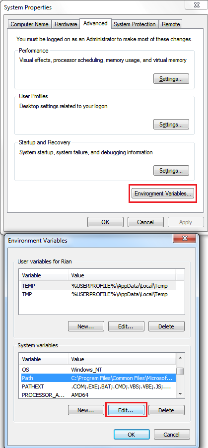 Edit Windows path variable Java